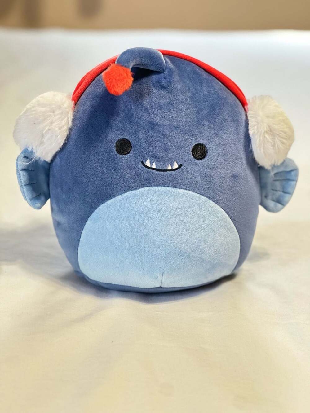 Squishmallows Chandy the Anglerfish with Earmuffs Christmas Holiday Plush Toy